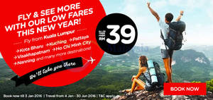 Featured image for (EXPIRED) Air Asia fr RM39 (all-in) Promo Fares 21 Dec 2015 – 3 Jan 2016