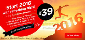 Featured image for (EXPIRED) Air Asia fr RM39 (all-in) Promo Fares 7 – 13 Dec 2015