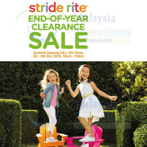 Featured image for Stride Rite End-of-Year Clearance @ Summit Subang USJ 3 – 6 Dec 2015