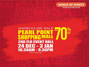 Featured image for (EXPIRED) World Of Sports Warehouse Sale @ Pearl Point 24 Dec 2015 – 3 Jan 2016