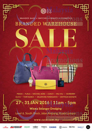 Featured image for (EXPIRED) CUCO Branded Warehouse Sale @ Selangor Dredging KL 27 – 31 Jan 2016