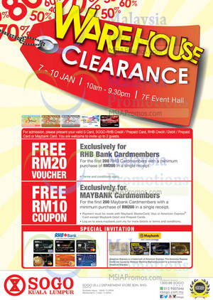 Featured image for (EXPIRED) KL Sogo Warehouse Clearance 7 – 10 Jan 2016