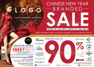 Featured image for LOGO Fashion Lounge & Gallery CNY Branded Sale 23 Jan – 21 Feb 2016