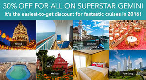 Featured image for Star Cruises 30% OFF ALL SuperStar Gemini Cruises From 3 Jan 2016
