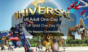 Featured image for Universal Studios 15% OFF One-Day Adult Passes For Maybank Cardmembers 1 Jan – 31 May 2016