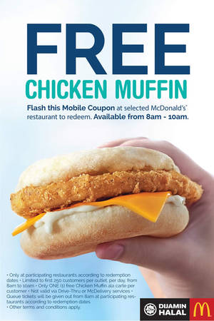 Featured image for McDonald’s FREE Chicken McMuffin @ Selected Outlets 22 Feb – 7 Mar 2016