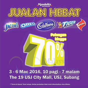Featured image for Mondelez Chocolates, Snacks & Biscuits Sale @ 19 USJ City Mall Subang 3 – 6 Mar 2016