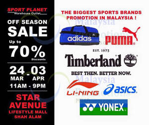 Featured image for Sport Planet Off Season Sale @ Star Avenue Lifestyle Subang 24 Mar – 3 Apr 2016