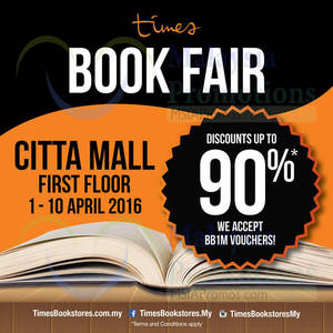 Featured image for Times Bookstores Book Fair @ Citta Mall 1 – 10 Apr 2016