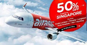 Featured image for (EXPIRED) Air Asia 50% Off Flights to Singapore & More 4 – 10 Apr 2016