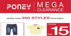 Featured image for Poney Clearance Sale @ SACC Mall 12 – 20 Apr 2016