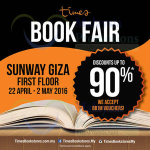 Featured image for Times Bookstores Up To 90% Off at Sunway Giza from 22 Apr – 2 May 2016