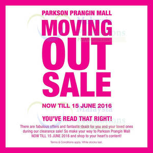 Featured image for (EXPIRED) Parkson Prangin Mall Moving Out Sale from 23 May – 15 Jun 2016