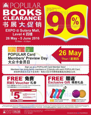 Featured image for (EXPIRED) Popular Books Clearance at EXPO@Sutera Mall from 26 May – 5 Jun 2016