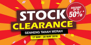 Featured image for (EXPIRED) Senheng Tanah Merah Stock Clearance Sale from 17 – 20 May 2016