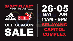 Featured image for Sport Planet Off Season Sale at Selangor from 26 May – 5 Jun 2016