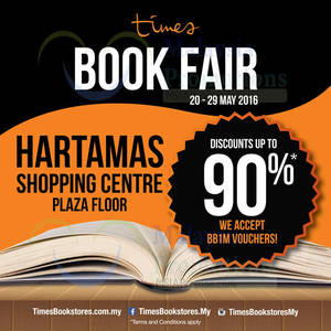 Featured image for Times Bookstores Up To 90% Off at Hartamas Shopping Centre from 20 – 29 May 2016
