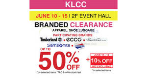 Featured image for (EXPIRED) Isetan Branded Clearance Timberland, Ecco, Samsonite & More at KLCC from 10 – 15 Jun 2016