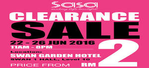 Featured image for Sasa Clearance Sale at Swan Garden Hotel Melaka from 22 – 26 Jun 2016