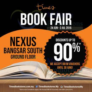 Featured image for Times Bookstores Up To 90% Off Sale at Nexus, Bangsar South from 24 Jun – 3 Jul 2016