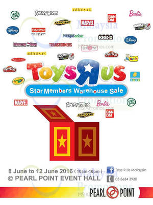 Featured image for (EXPIRED) Toys “R” Us Clearance SALE at Pearl Point from 8 – 12 Jun 2016