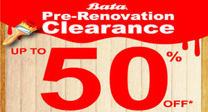 Featured image for (EXPIRED) BATA: Pre-Renovation Clearance – Up to 50% Off at Mid Valley Megamall from 20 Jul – 14 Aug 2016