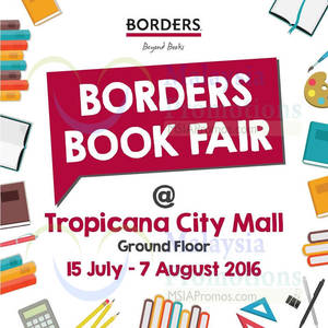 Featured image for (EXPIRED) Borders: Book Fair at Tropicana City Mall from 15 Jul – 7 Aug 2016