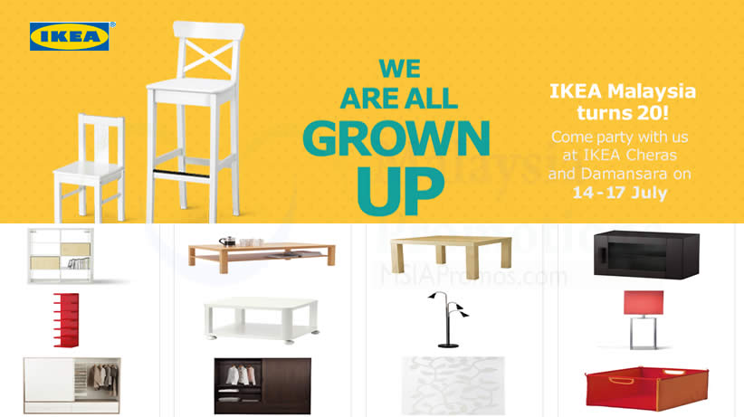 Featured image for IKEA: 20th Anniversary Deals on over 40 Products from 14 - 17 Jul 2016