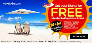 Featured image for (EXPIRED) Air Asia Go: Book Hotel & Get FREE Flight from 1 – 14 Aug 2016