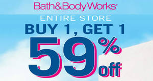 Featured image for Bath & Body Works: 59% Off 2nd Item Storewide on 31 Aug 2016