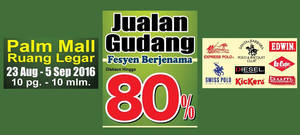 Featured image for Jetz FFL: Branded Clearance – Up to 80% Off at Palm Mall Seremban from 23 Aug – 5 Sep 2016