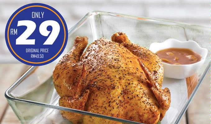 Featured image for Kenny Rogers Roasters offers RM29 (usual RM49.50) whole chicken takeaway deal from 28 - 30 Nov 2016