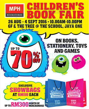 Featured image for MPH: Children’s Book Fair at Jaya One from 26 Aug – 4 Sep 2016
