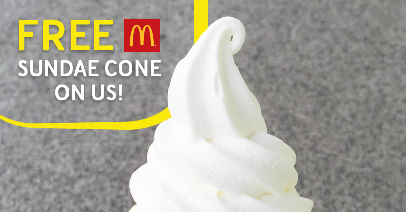 Featured image for McDonald's: Free Vanilla Sundae Cone for Digi Subscribers from 19 - 21 Aug 2016