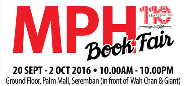 Featured image for MPH Book Fair at Palm Mall Seremban from 20 Sep - 2 Oct 2016