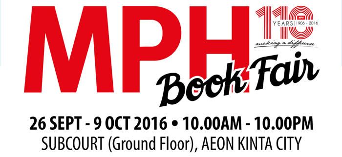 Featured image for MPH Book Fair at AEON Kinta City Perak from 26 Sep - 9 Oct 2016