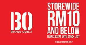 Featured image for (EXPIRED) Padini Brands Outlet: RM10 & Below Clearance Sale at IOI Mall Puchong from 23 Sep – 3 Oct 2016