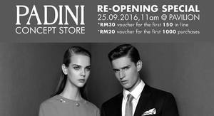 Featured image for Padini: Re-Opening Special (Free* Vouchers Giveaway) at Pavilion KL on 25 Sep 2016