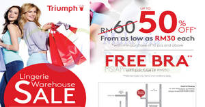 Featured image for Triumph: Lingerie Warehouse Sale at Hotel Sri Petaling from 13 – 18 Sep 2016