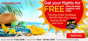 Featured image for (EXPIRED) Air Asia Go: Book Hotel & Get Your Flights for FREE from 3 – 9 Oct 2016