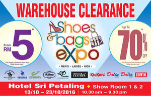 Featured image for (EXPIRED) Jetz: Shoes & Bags Expo – Up to 70% Off at Hotel Sri Petaling from 15 – 23 Oct 2016