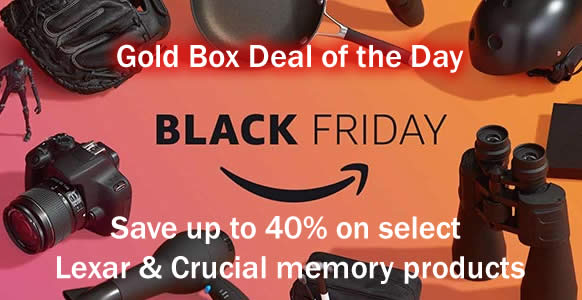 Featured image for Save up to 40% on selected Lexar & Crucial memory products at Amazon's deal-of-the-day from 24 - 25 Nov 2016