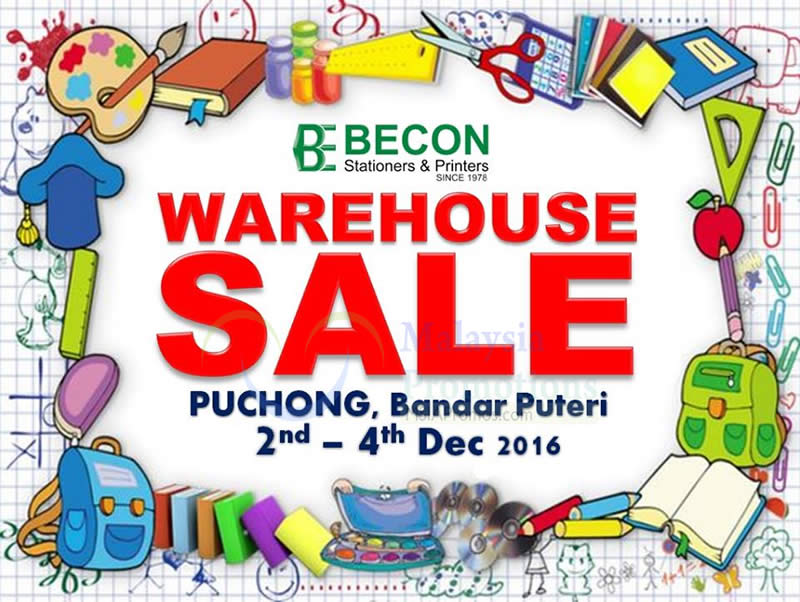 Becon Stationery Warehouse Sale At Puchong From 2 4 Dec 2016