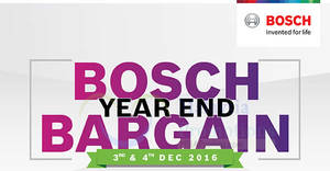 Featured image for (EXPIRED) Bosch Year End Bargain event featuring up to 70% off at The School Jaya One from 3 – 4 Dec 2016