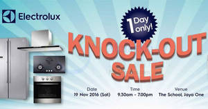 Featured image for Electrolux: Knock-Out Sale – One Day Only on 19 Nov 2016