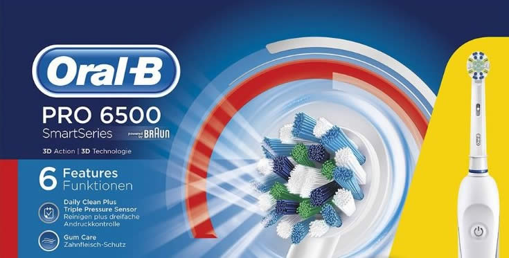Featured image for Oral-B Smart Series 6500 electric rechargeable toothbrush 24hr deal till 23 Apr, 7am