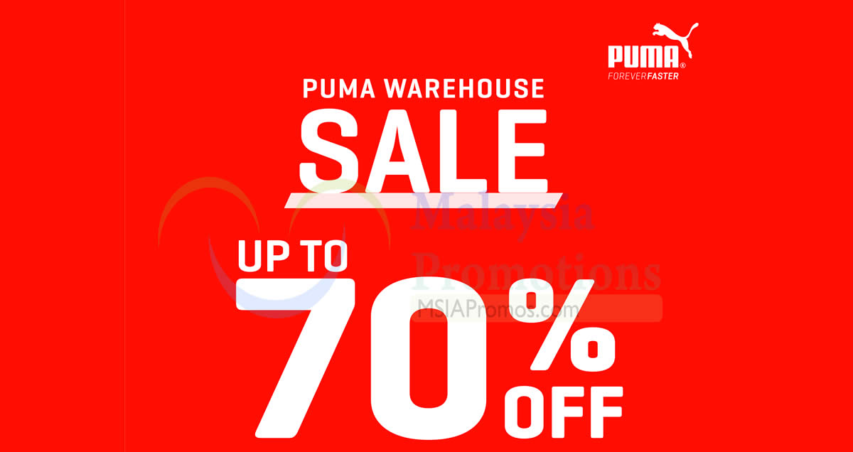 Featured image for PUMA warehouse sale offers discounts of up to 70% off at Shah Alam from 1 - 4 Dec 2016