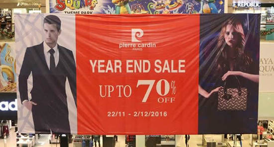 Featured image for Pierre Cardin year end sale at Berjaya Times Square from 22 Nov - 2 Dec 2016