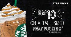 Featured image for Starbucks offers RM10 tall-sized frappuccinos from 5pm to 8pm on 30 Nov 2016