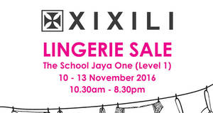 Featured image for (EXPIRED) XIXILI Lingerie Sale at The School Jaya One from 10 – 13 Nov 2016